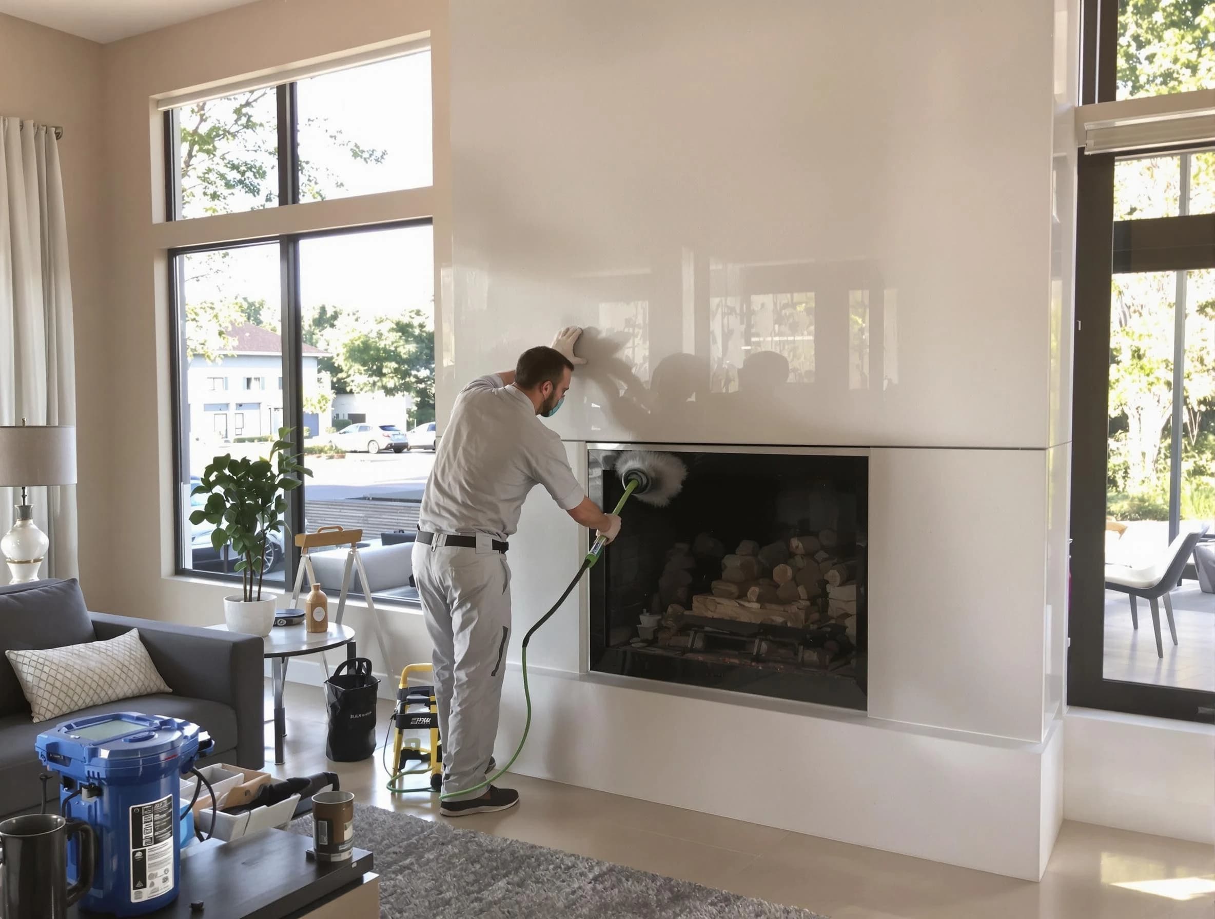 Paterson Chimney Sweep performing thorough soot removal in Paterson, NJ