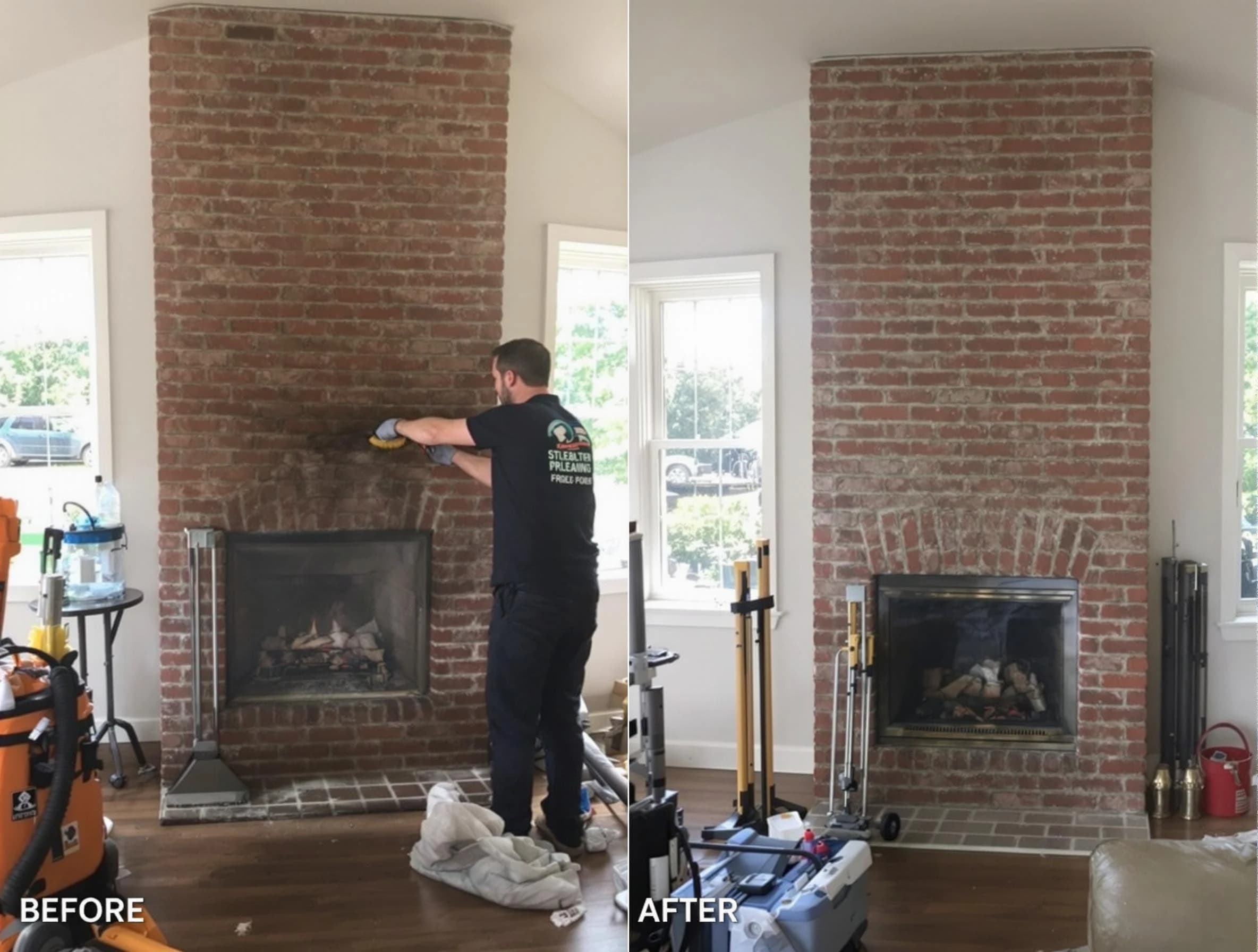 Finished chimney sweeping service by Paterson Chimney Sweep in Paterson, NJ