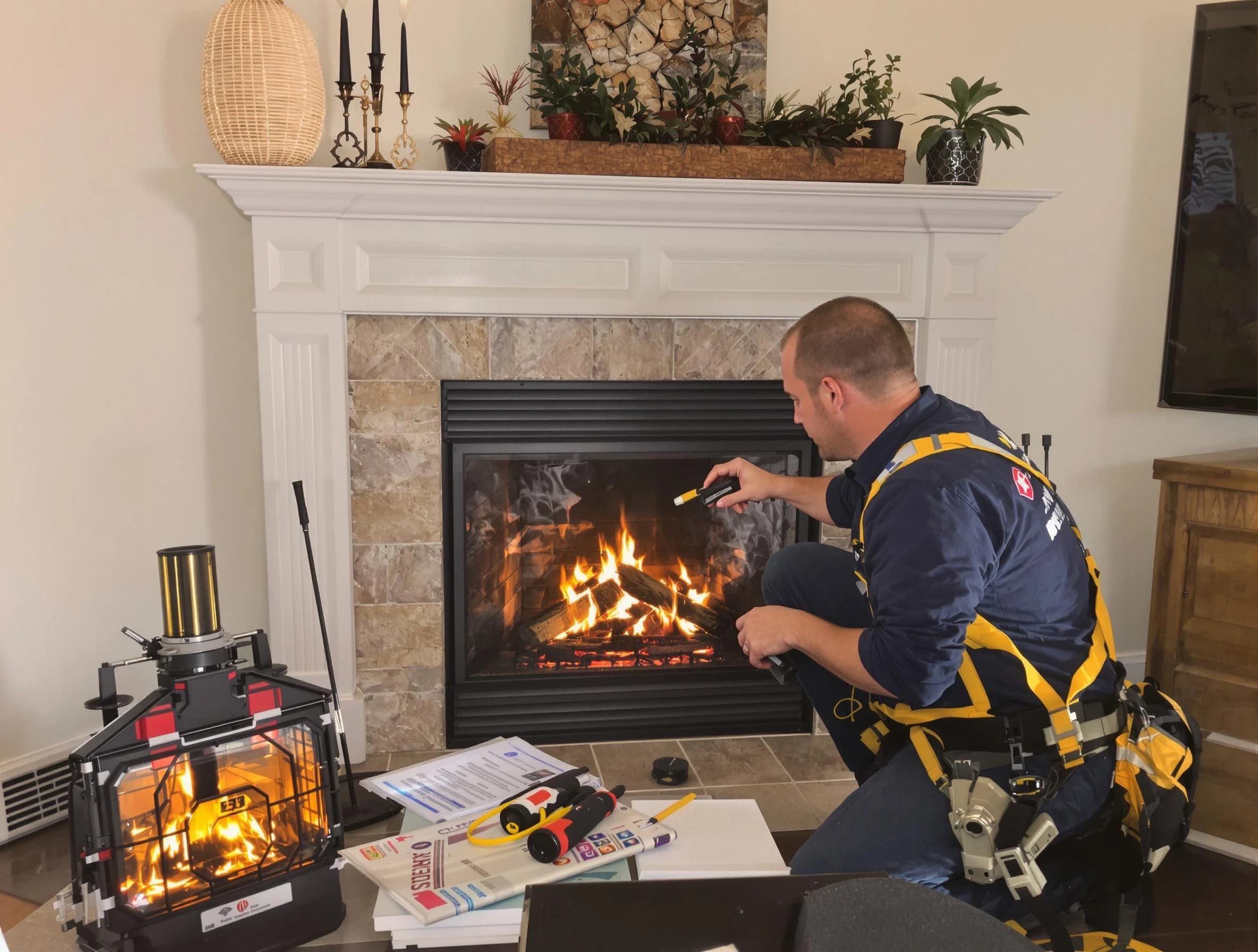 Safety-focused fireplace inspection by Paterson Chimney Sweep in Paterson, NJ
