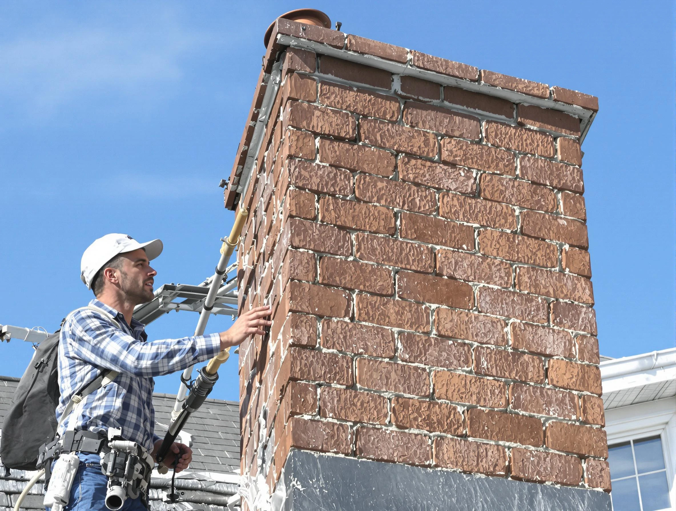 Brickwork for a chimney rebuild by Paterson Chimney Sweep in Paterson, NJ