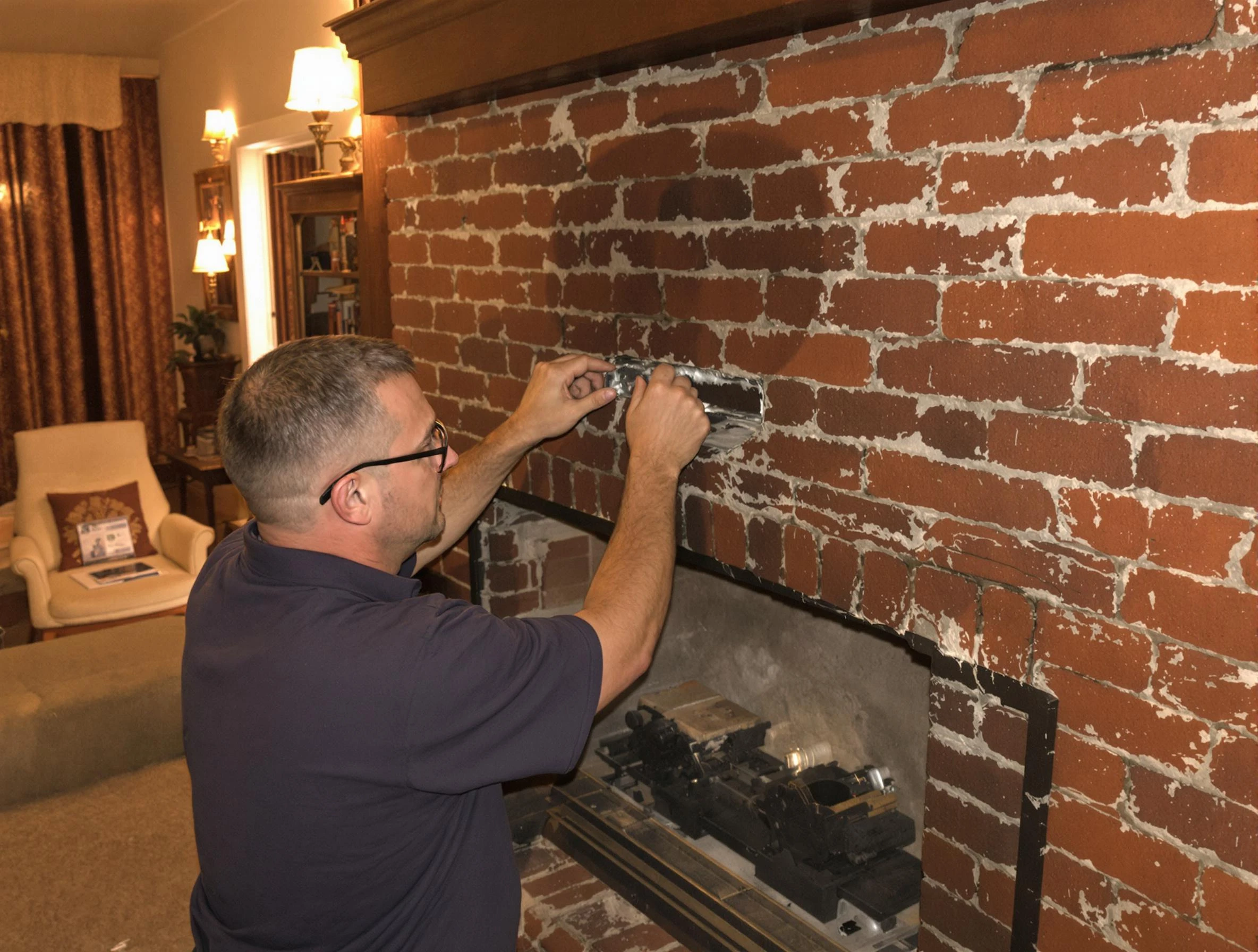 Paterson Chimney Sweep expert fixing a fireplace in Paterson, NJ